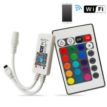 Freies Verschiffen Mini WiFi RGB LED Streifen-Prüfer für Telefon Smartphone Tablet + 24 Schlüssel-Fernprüfer